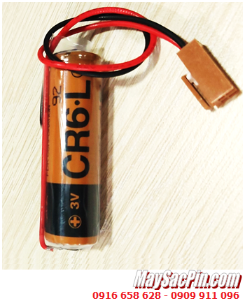 FUJI CR6.L (Zắc JEA 2.54-2P); Pin nuôi nguồn FUJI CR6.L lithium 3v AA 2300mAh, Xuất xứ NHẬT